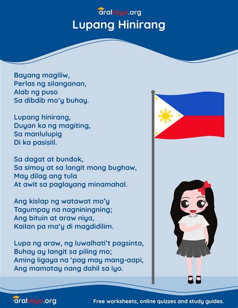 lupang hinirang spanish lyrics|Lupang Hinirang .